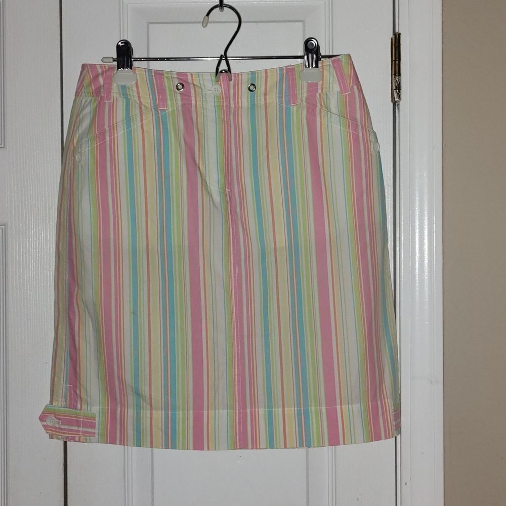 Jones New York  striped  pastel summer skirt  Sz 6P